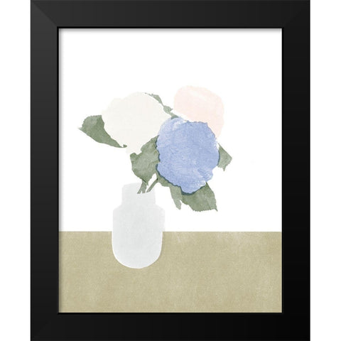 Floral No. 3 Black Modern Wood Framed Art Print by Beeh, Katie