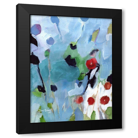 Rose Hips at Christmas Black Modern Wood Framed Art Print with Double Matting by Bragg, Janel