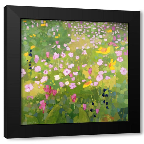 Wasatch Wildflowers Black Modern Wood Framed Art Print with Double Matting by Becker, Anne