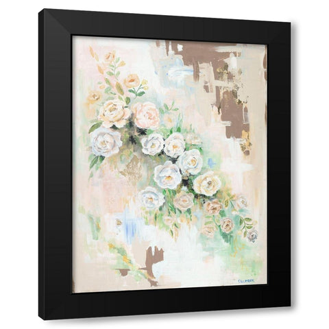 Spring Flowers Black Modern Wood Framed Art Print by Clumeck, Alana