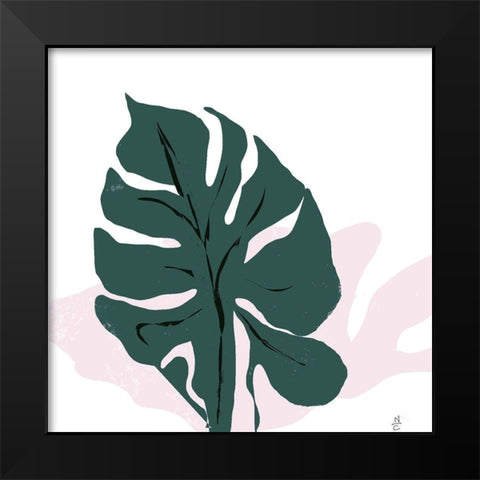 Pink Shadow Black Modern Wood Framed Art Print by Christine, Niya