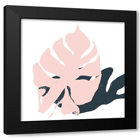 Pink Protector Black Modern Wood Framed Art Print by Christine, Niya