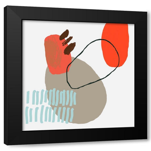 Marking The Days Black Modern Wood Framed Art Print by Christine, Niya