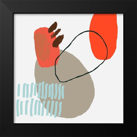 Marking The Days Black Modern Wood Framed Art Print by Christine, Niya