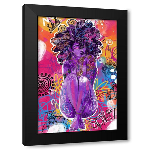 Nomusa Black Modern Wood Framed Art Print by Copeland, Justin