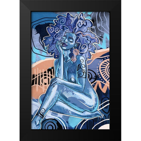 Imani Black Modern Wood Framed Art Print by Copeland, Justin