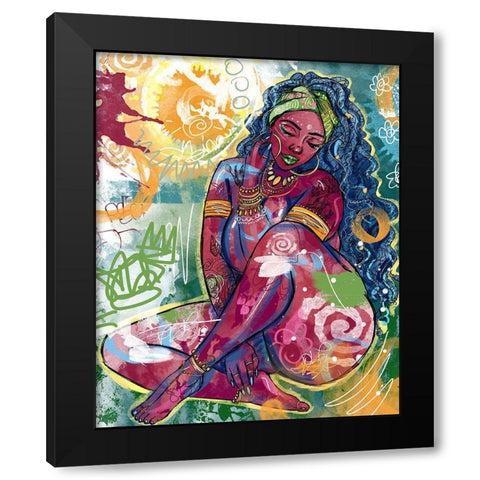 Isoke Black Modern Wood Framed Art Print by Copeland, Justin