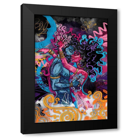 Peace Black Modern Wood Framed Art Print by Copeland, Justin