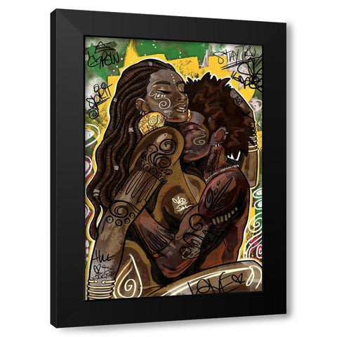 Stability Black Modern Wood Framed Art Print by Copeland, Justin