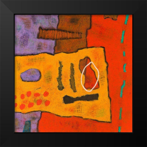 Conversations in the Abstract #21 Black Modern Wood Framed Art Print by Downs