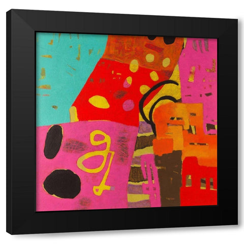 Conversations in the Abstract #23 Black Modern Wood Framed Art Print by Downs