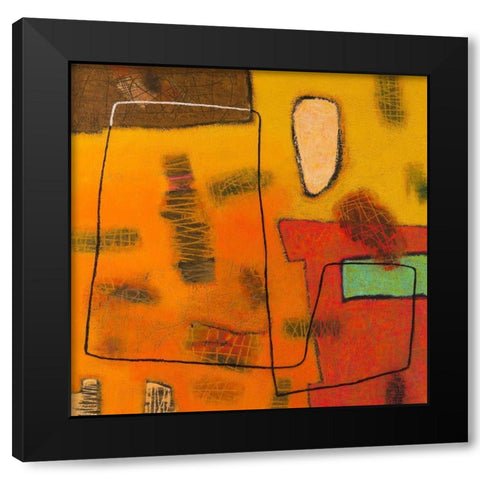 Conversations in the Abstract #31 Black Modern Wood Framed Art Print by Downs