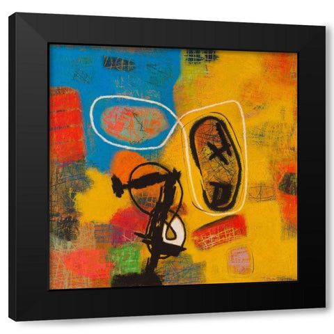 Conversations in the Abstract #32 Black Modern Wood Framed Art Print by Downs