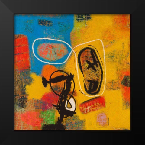 Conversations in the Abstract #32 Black Modern Wood Framed Art Print by Downs
