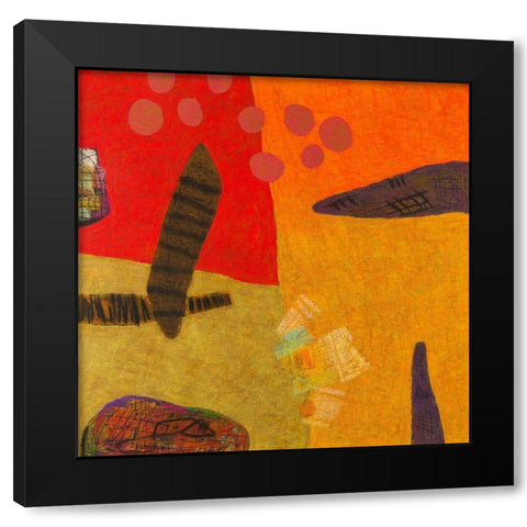 Conversations in the Abstract #29 Black Modern Wood Framed Art Print by Downs