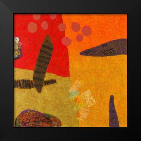 Conversations in the Abstract #29 Black Modern Wood Framed Art Print by Downs