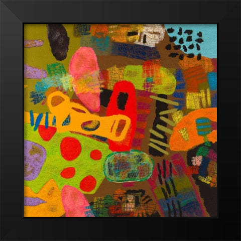 Conversations in the Abstract #19 Black Modern Wood Framed Art Print by Downs