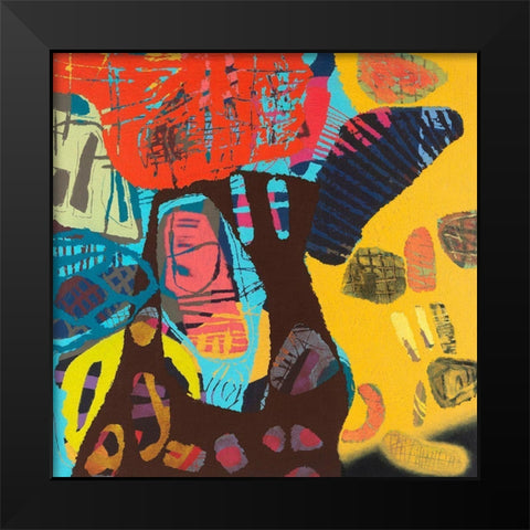 Conversations In The Abstract No. 113 Black Modern Wood Framed Art Print by Downs