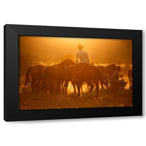 Movin Em Out Black Modern Wood Framed Art Print by Dearing, Lisa