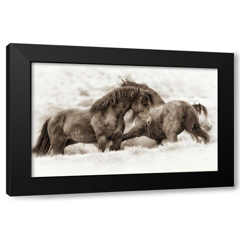 Brothers Black Modern Wood Framed Art Print with Double Matting by Dearing, Lisa