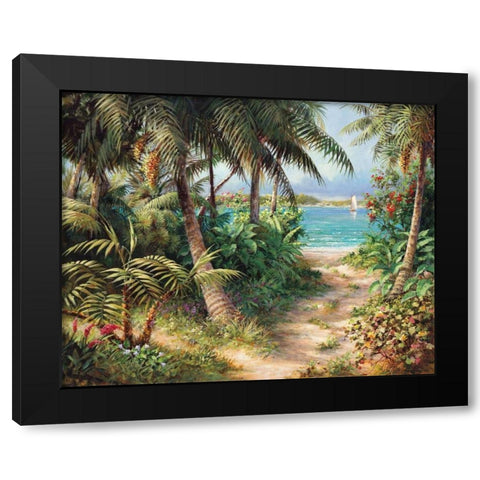 Bahama Sail Black Modern Wood Framed Art Print with Double Matting by Fronckowiak, Art