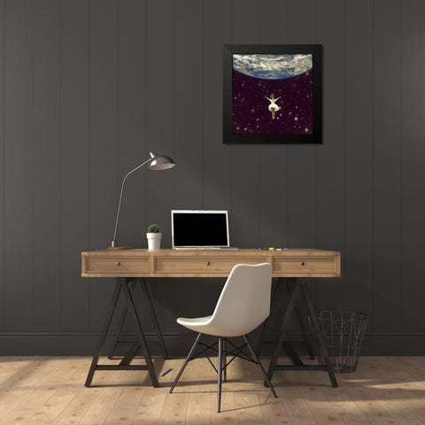 Let It All Go Black Modern Wood Framed Art Print by Flores, Paula Belle
