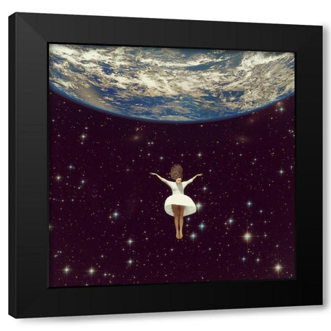 Let It All Go Black Modern Wood Framed Art Print by Flores, Paula Belle