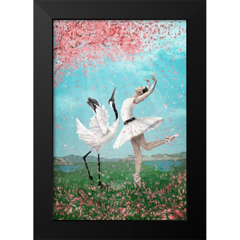Dance Like No Other Black Modern Wood Framed Art Print by Flores, Paula Belle