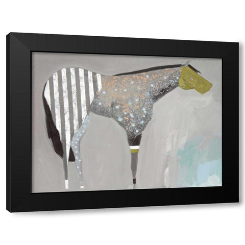 Horse No. 63 Black Modern Wood Framed Art Print with Double Matting by Grant, Anthony
