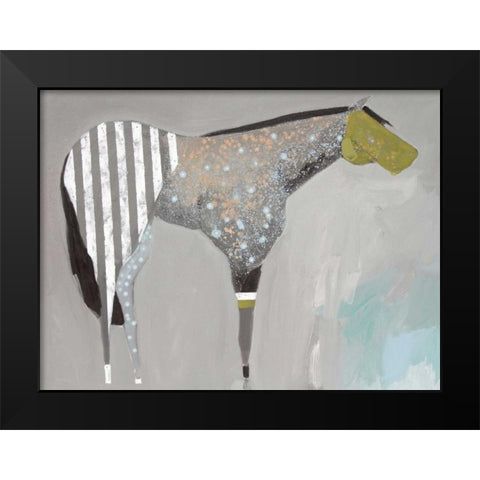 Horse No. 63 Black Modern Wood Framed Art Print by Grant, Anthony