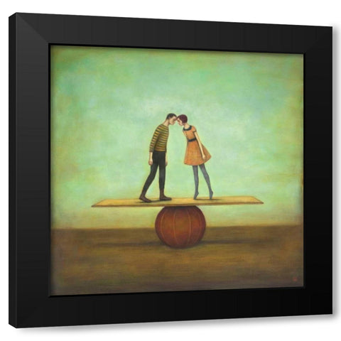 Finding Equilibrium Black Modern Wood Framed Art Print with Double Matting by Huynh, Duy
