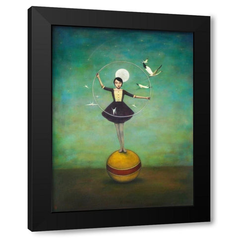 Lunas Circle Black Modern Wood Framed Art Print by Huynh, Duy