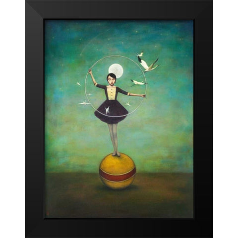 Lunas Circle Black Modern Wood Framed Art Print by Huynh, Duy