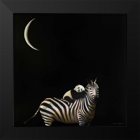 Safe Passage No. 2 Black Modern Wood Framed Art Print by Hollingsworth, Karen