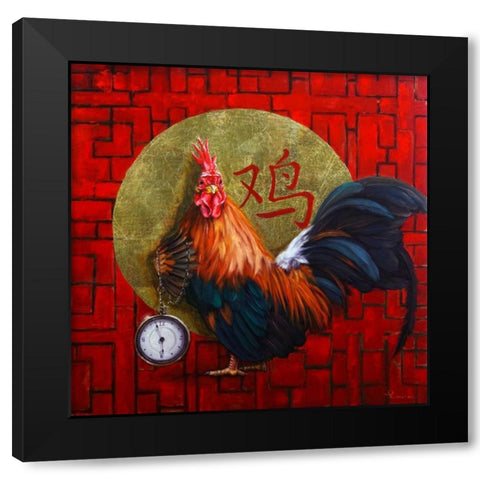 Keeper of Time Black Modern Wood Framed Art Print with Double Matting by Heffernan, Lucia