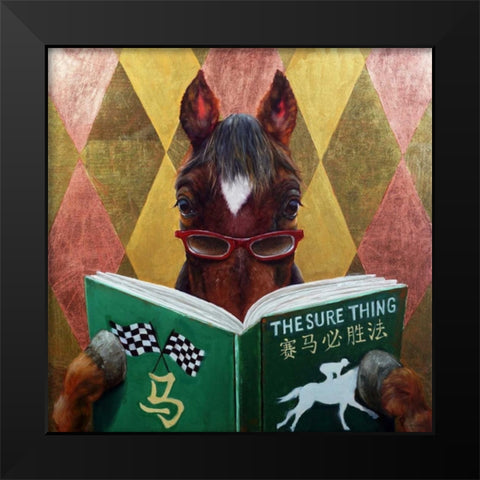 Wise Bet Black Modern Wood Framed Art Print by Heffernan, Lucia