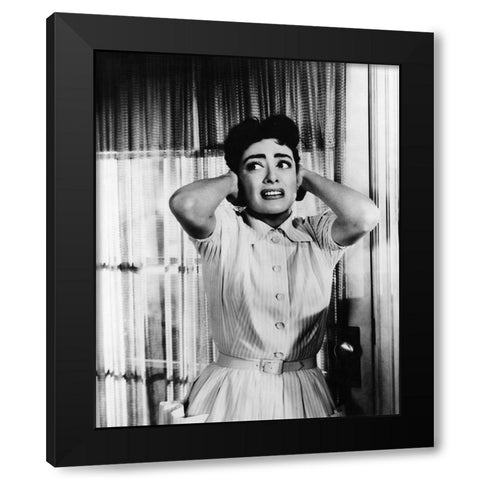 Joan Crawford 1956 Autumn Leaves Black Modern Wood Framed Art Print with Double Matting by Unknown
