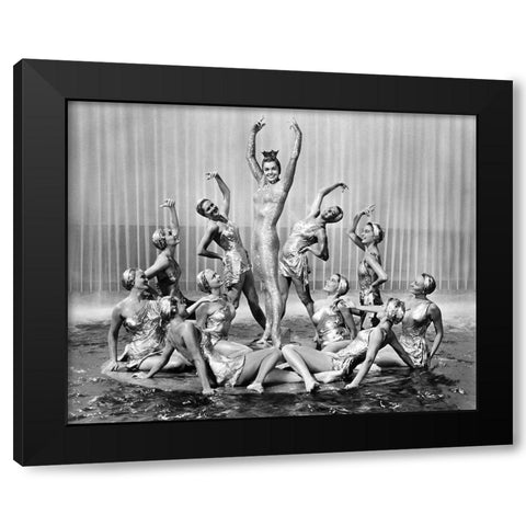 Esther Williams MGM 1952 Million Dollar Mermaid Black Modern Wood Framed Art Print with Double Matting by Unknown
