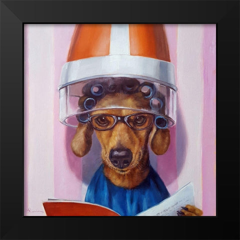 Ms. Canela Black Modern Wood Framed Art Print by Heffernan, Lucia