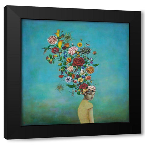 A Mindful Garden Black Modern Wood Framed Art Print by Huynh, Duy