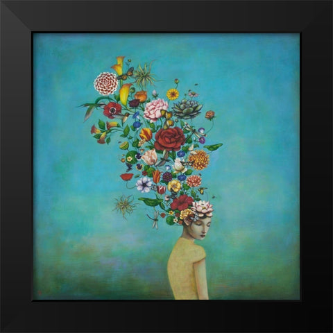 A Mindful Garden Black Modern Wood Framed Art Print by Huynh, Duy