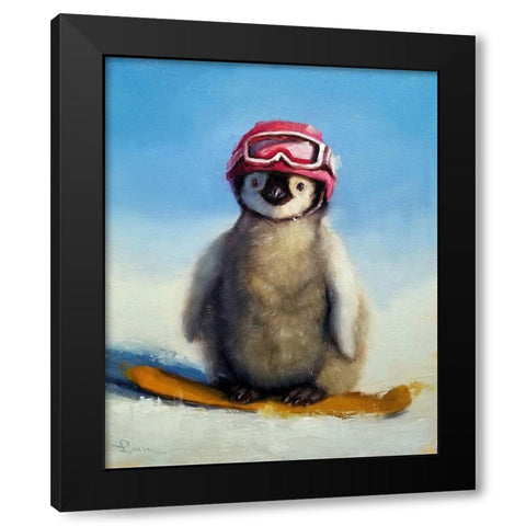 Snowboard Chic Black Modern Wood Framed Art Print by Heffernan, Lucia