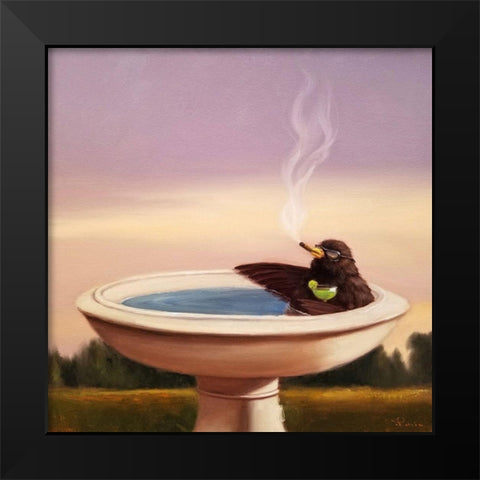 Executive Soak Black Modern Wood Framed Art Print by Heffernan, Lucia