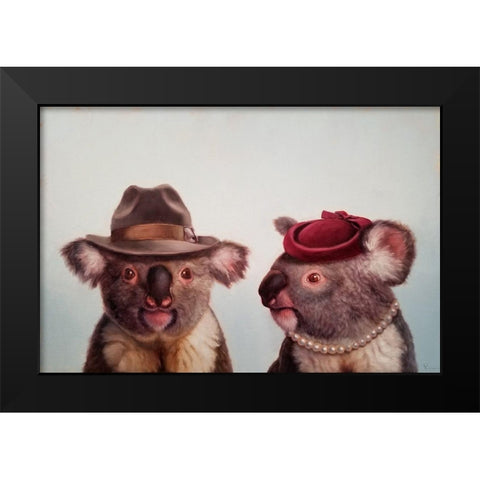 Mates Black Modern Wood Framed Art Print by Heffernan, Lucia