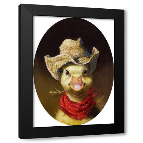 Lil Wrangler Black Modern Wood Framed Art Print by Heffernan, Lucia