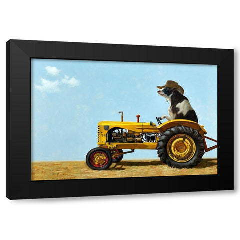 Uncommon Cowboy Black Modern Wood Framed Art Print by Heffernan, Lucia