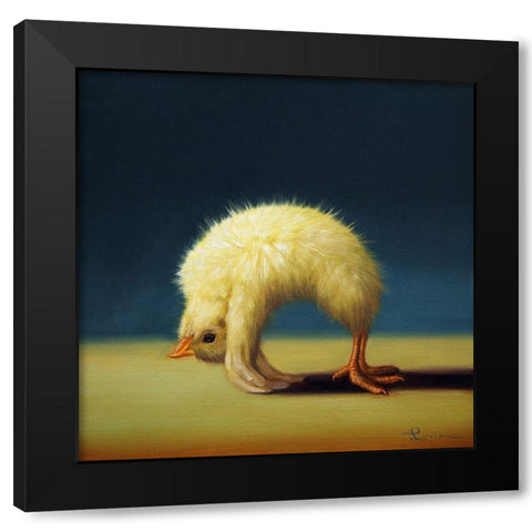 Yoga Chick Upward Bow Black Modern Wood Framed Art Print by Heffernan, Lucia