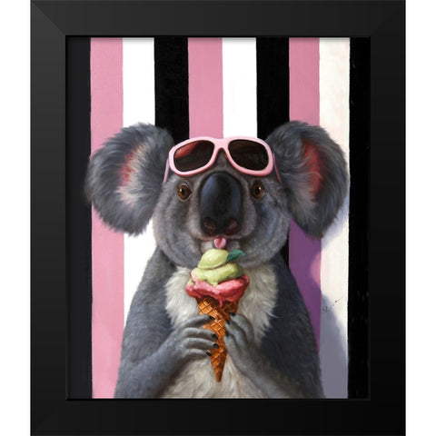 Icy Treat Black Modern Wood Framed Art Print by Heffernan, Lucia