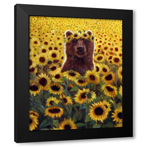 Delilah Black Modern Wood Framed Art Print with Double Matting by Heffernan, Lucia