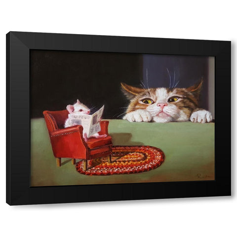 Uninvited Black Modern Wood Framed Art Print with Double Matting by Heffernan, Lucia